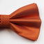 Mens Orange Plain Coloured Checkered Bow Tie