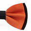 Mens Orange Two Tone Layered Bow Tie