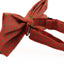 Mens Orange With Green Star Patterned Cotton Bow Tie