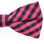 Mens Pink & Black Checkered Patterned Bow Tie