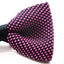 Mens Pink & Black Cross-Hatched Knitted Bow Tie