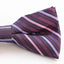 Mens Pink Striped Patterned Bow Tie