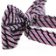 Mens Pink Striped Patterned Cotton Bow Tie