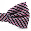Mens Pink Striped Patterned Cotton Bow Tie