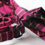 Mens Pink Tarten Patterned Bow Tie With Tinsel