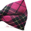 Mens Pink Tarten Patterned Bow Tie With Tinsel