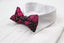 Mens Pink Tarten Patterned Bow Tie With Tinsel