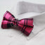 Mens Pink Tarten Plaid Patterned Bow Tie