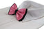 Mens Pink Two Tone Layered Bow Tie