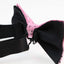 Mens Pink With Black Polka Dots Patterned Bow Tie