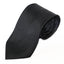 Mens Plain Black Elegant Striped Patterned 8cm Neck Tie