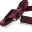 Mens Plum Plain Coloured Checkered Bow Tie