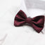 Mens Plum Plain Coloured Checkered Bow Tie