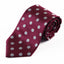 Mens Plum & Silver Polka Dot Patterned 8cm Neck Tie