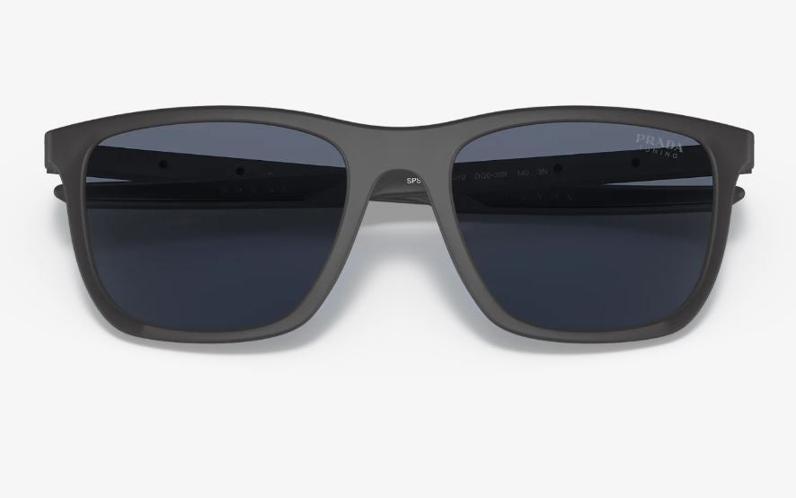 Mens Prada Linea Rossa Sunglasses Ps 10Ws Black Rubber/Blue Sunnies