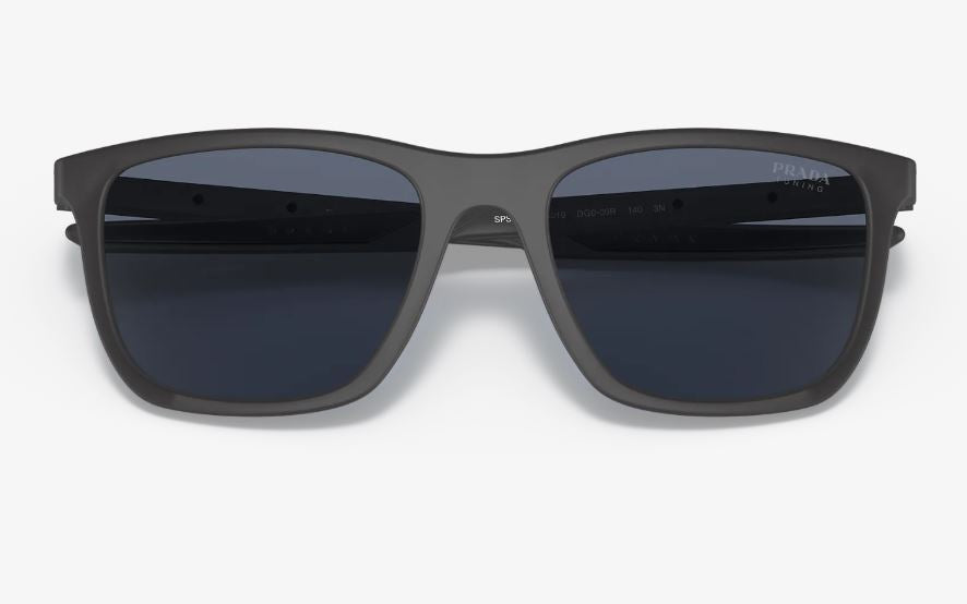 Mens Prada Linea Rossa Sunglasses Ps 10Ws Black Rubber/Blue Sunnies