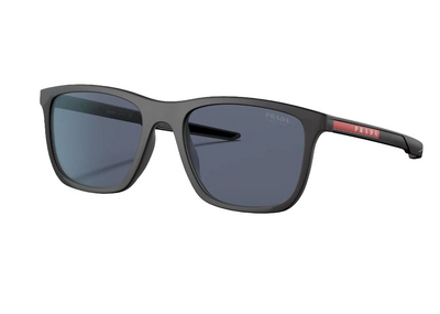 Mens Prada Linea Rossa Sunglasses Ps 10Ws Black Rubber/Blue Sunnies