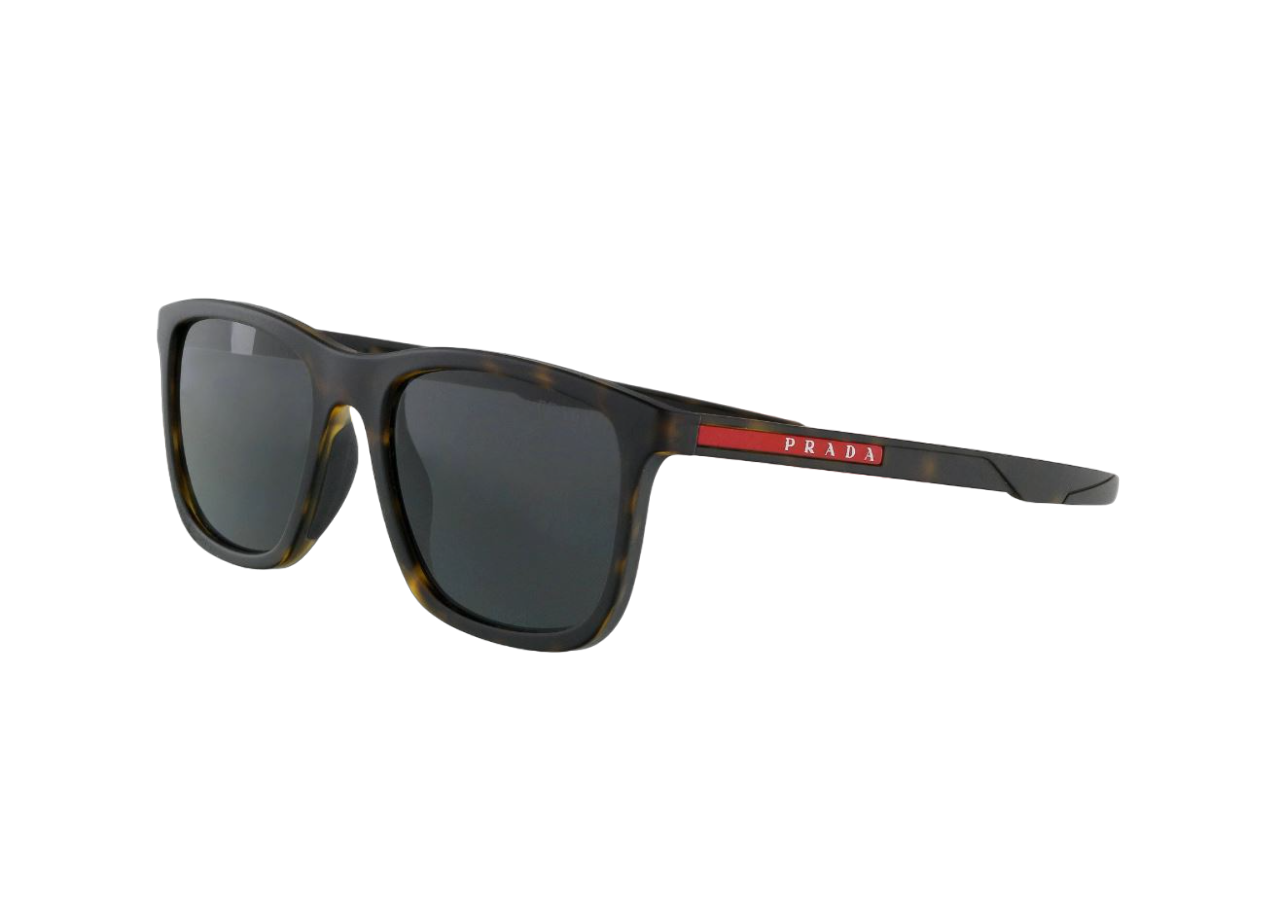 Mens Prada Linea Rossa Sunglasses Ps 10Ws Havana Dark Grey Silver Sunnies