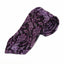 Mens Purple & Black Boho Paisley Patterned 8cm Neck Tie