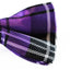 Mens Purple & Black Plaid Patterned Bow Tie