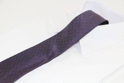 Mens Purple, Black & White Elegant Patterned 8cm Neck Tie