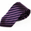 Mens Purple Elegant Striped Patterned 8cm Neck Tie