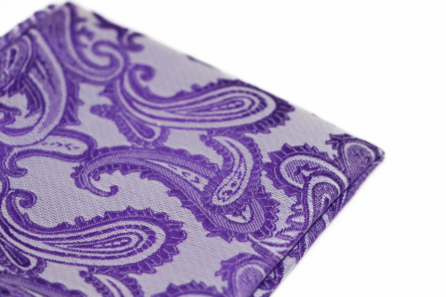Mens Purple Paisley Pocket Square