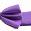 Mens Purple Plain Coloured Checkered Bow Tie & Matching Pocket Square Set