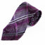 Mens Purple & Silver Patterned 8cm Neck Tie