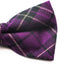 Mens Purple Tarten Patterned Bow Tie With Tinsel