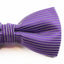 Mens Purple & White Striped Patterned Bow Tie