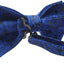 Mens Quality Blue Paisley Patterned Bow Tie