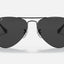 Mens Ray Ban Polarised Sunglasses Rb3025 Aviator Total Black Sunnies