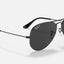 Mens Ray Ban Polarised Sunglasses Rb3025 Aviator Total Black Sunnies