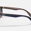 Mens Ray Ban Polarised Sunglasses Rb4374 Matte Blue On Brown Sunnies