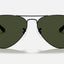 Mens Ray Ban Sunglasses Rb3025 Aviator Classic Polished Black/ Green Sunnies