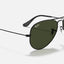 Mens Ray Ban Sunglasses Rb3025 Aviator Classic Polished Black/ Green Sunnies