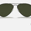 Mens Ray Ban Sunglasses Rb3025 Aviator Classic Polished Black/ Green Sunnies