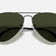 Mens Ray Ban Sunglasses Rb3025 Aviator Classic Polished Black/ Green Sunnies
