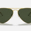 Mens Ray Ban Sunglasses Rb3025 Aviator Classic Polished Gold/ Green Sunnies
