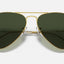 Mens Ray Ban Sunglasses Rb3025 Aviator Classic Polished Gold/ Green Sunnies