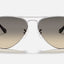 Mens Ray Ban Sunglasses Rb3025 Aviator Gradient Sliver/ Light Grey Sunnies - Xl