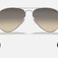 Mens Ray Ban Sunglasses Rb3025 Aviator Gradient Sliver/ Light Grey Sunnies - Xl