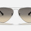 Mens Ray Ban Sunglasses Rb3025 Aviator Gradient Sliver/ Light Grey Sunnies - Xxl