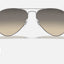 Mens Ray Ban Sunglasses Rb3025 Aviator Gradient Sliver/ Light Grey Sunnies - Xxl