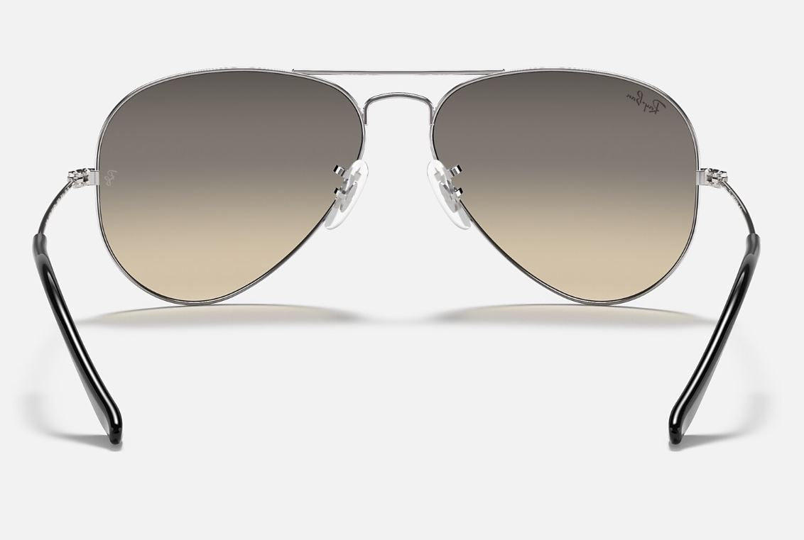 Mens Ray Ban Sunglasses Rb3025 Aviator Gradient Sliver/ Light Grey Sunnies - Xxl
