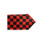 Mens Red & Black Checkered 5cm Skinny Neck Tie