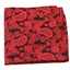 Mens Red & Black Paisley Silk Pocket Square