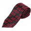 Mens Red & Black Square Box Patterned 8cm Neck Tie