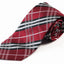 Mens Red, Black, White Plaid Striped Patterned 8cm Neck Tie